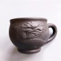 Глиняна чашка у традиційному китайському стилі "Дракон" Чорна